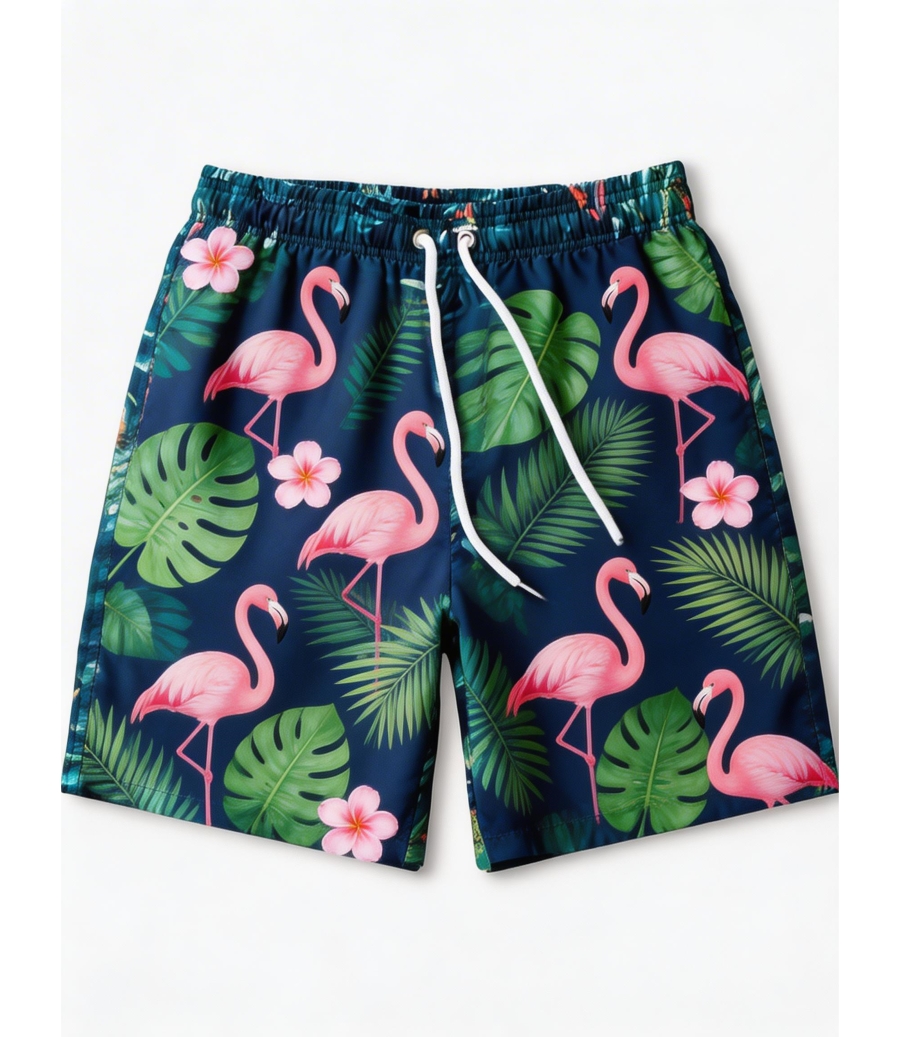 RTX Crane Bird Print Pantaloncini da Bagno